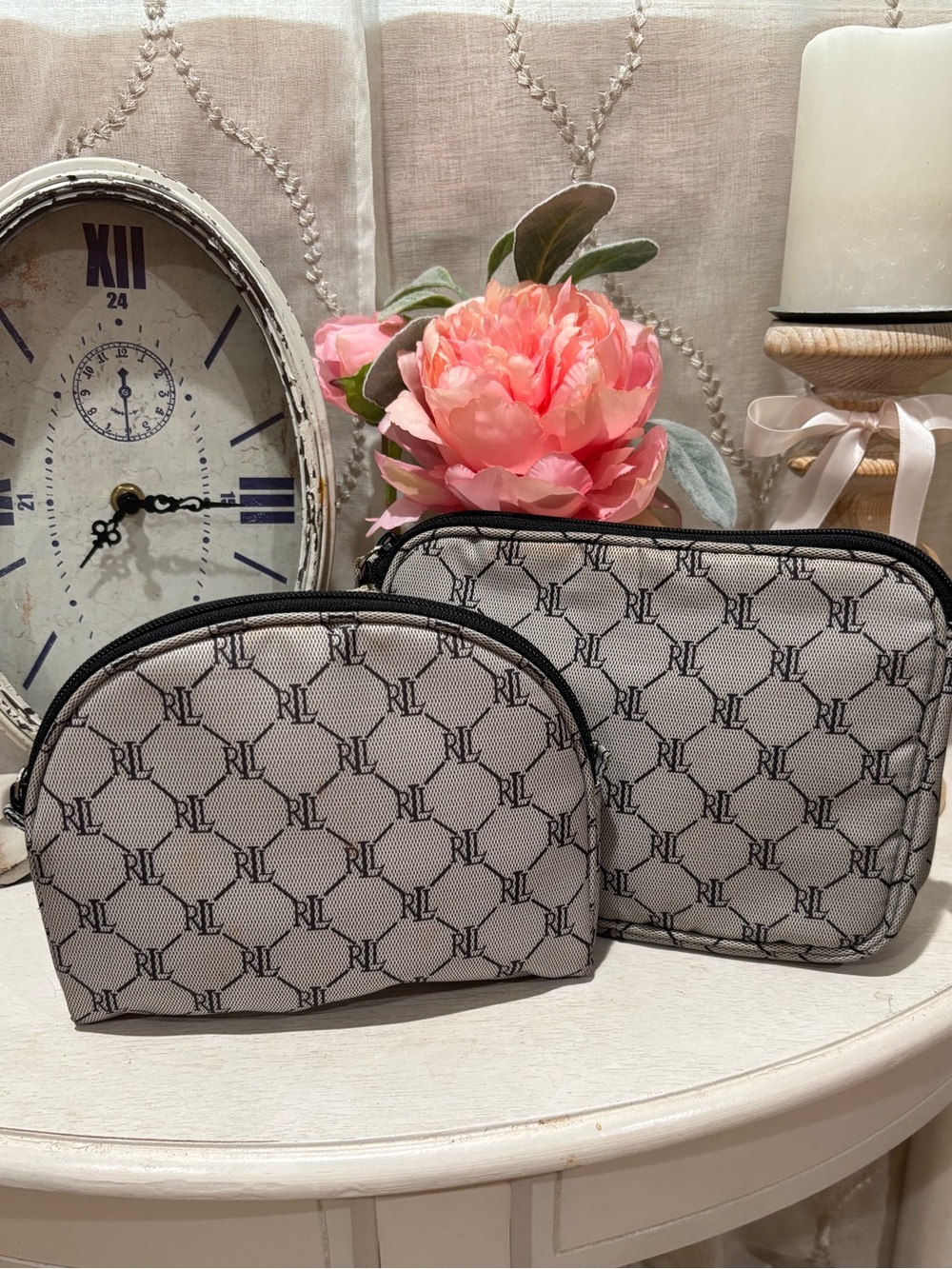 Ralph Lauren Monogram Cosmetic Cases